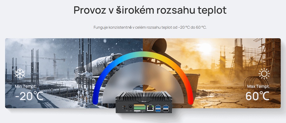 Server Milesight SE0208-K/Nx s širokým rozsahem provozních teplot