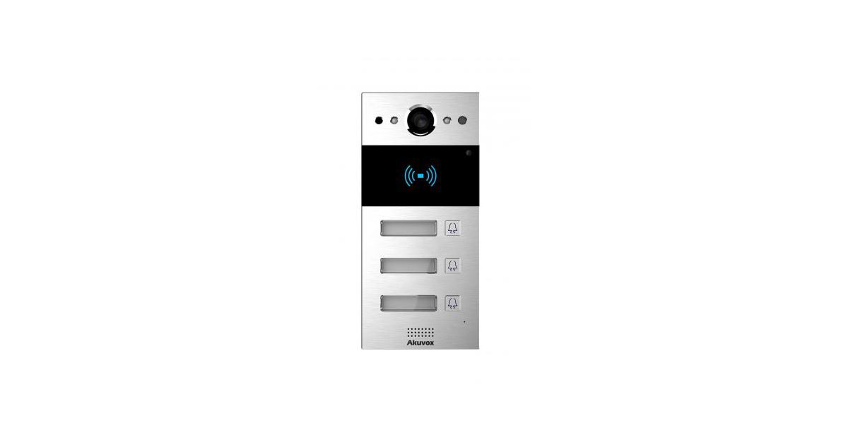 Akuvox R20Bx3 MINI IP Video Intercom se čtečkou karet a 3 tlačítky ...