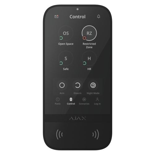 AJAX Super. KeyPad TouchScreen G3,černá